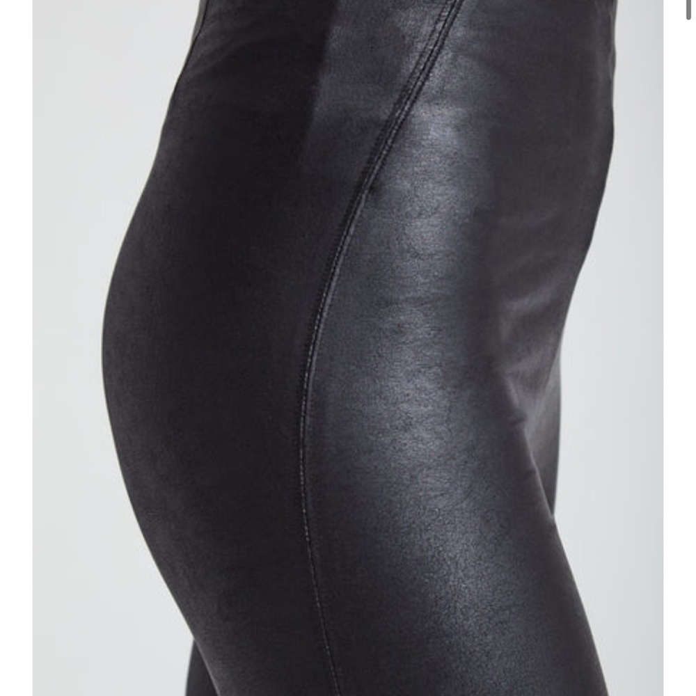 Lyssé Matilda High Waist Legging Black Faux Leather Foil Large - Picture 10 of 11